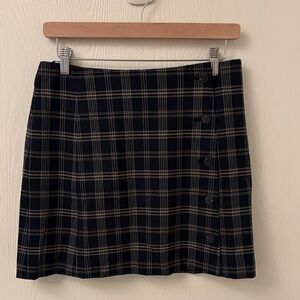 Sunday Best Navy Plaid Skirt